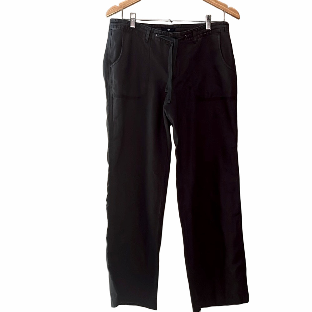 Gap Women’s Linen Flax Drawstring Pant Navy Blue Size 6A
